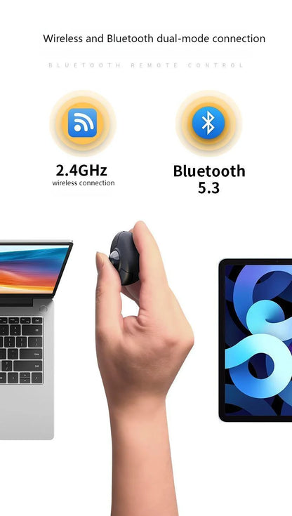 Neue Trackball-Fingerring-Maus 2.4G+Bluetooth – kabellose Fernsteuerungsmaus für Kurzvideos/PPT-Präsentationen/In-Vehicle-Displays