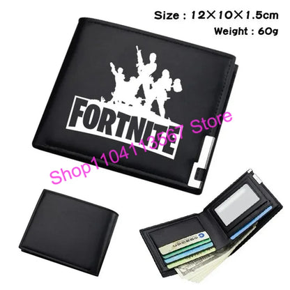 Fortnited Anime Figures Wallet Victory Royale PU Leather Purse Coin Holder Money Clutch Wristlet Cover Wallet Card Holder