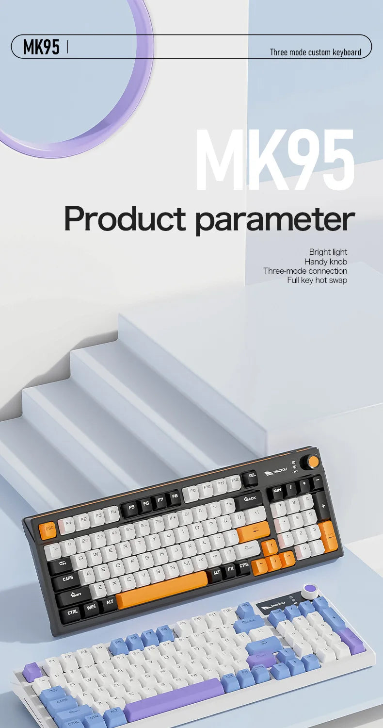Spanish Mechanical Keyboard Spanish Russian Arabic Korean Thai Gaming Keyboard 95 Key Layout Backlight Type C With Numpad SK15