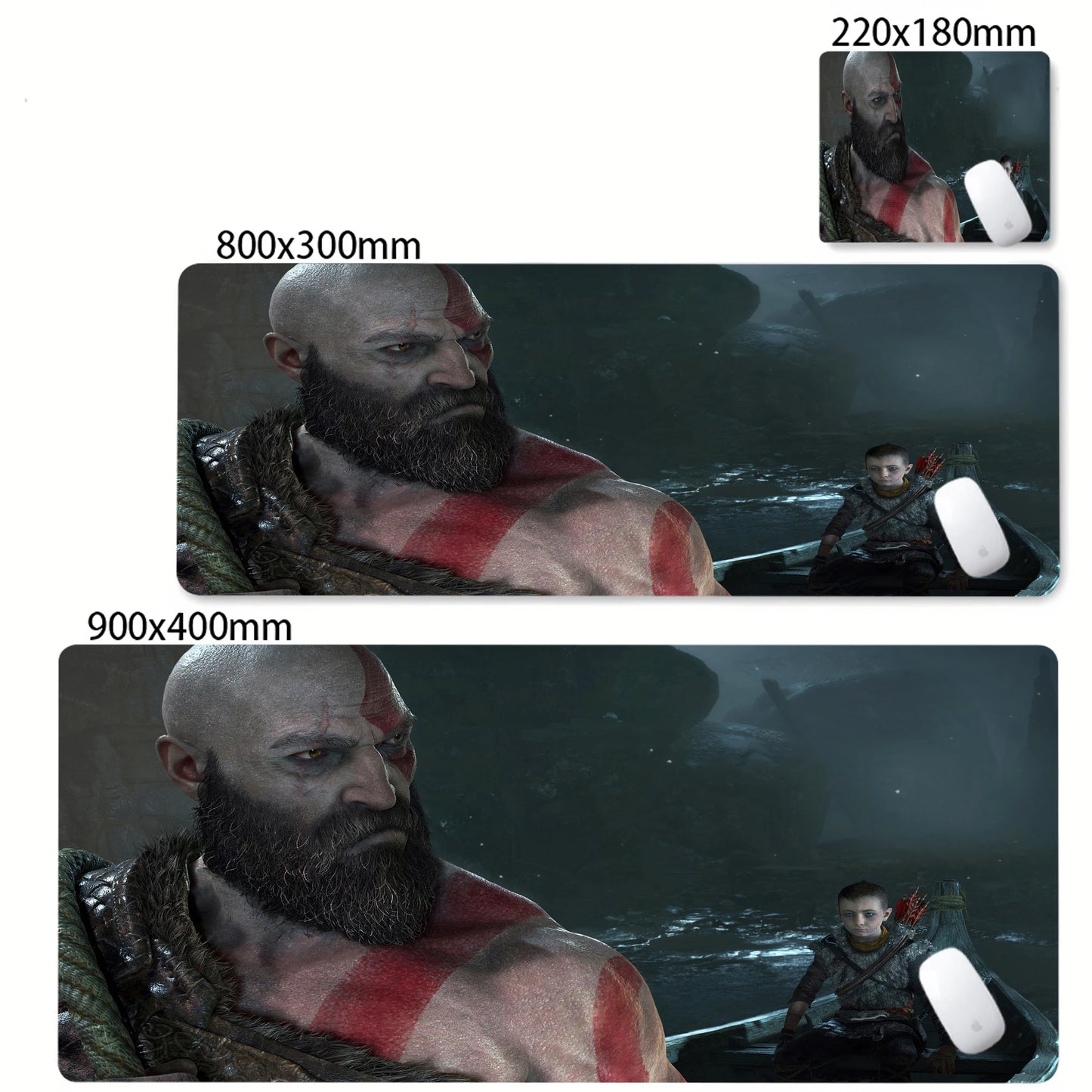 Game God of War Mouse Pad Anime Game Mousepad Computer Keyboard Desk Pads Office Carpet Laptop Mausepad Non-slip Base Deskmat