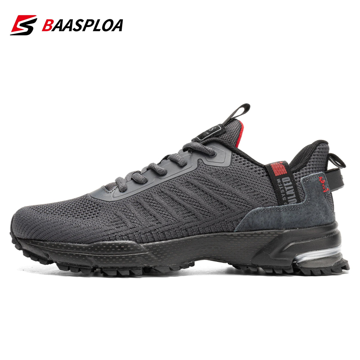 Baasploa – baskets de course pour hommes, grande taille 41-48, nouvelles chaussures de sport en maille respirante, chaussures classiques décontractées, antidérapantes, confortables pour l'extérieur
