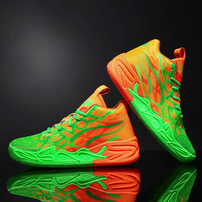 Basketball Shoes for Men Soft Lightweight Training Field Anti-Slip Shock-Absorbing Breathable Comfortable High-Top Sneakers for Men