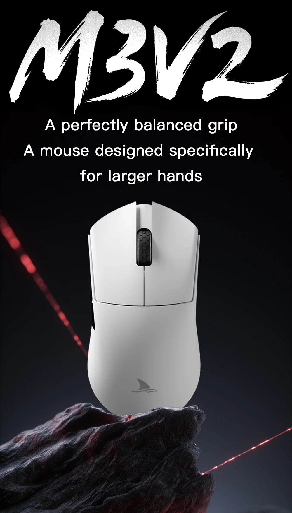 Motospeed Darmoshark M3 V2 Double 8K Gaming Mouse Bluetooth Wireless 26K DPI PAW3395 Sensor Macro Game Mouse For Laptop PC