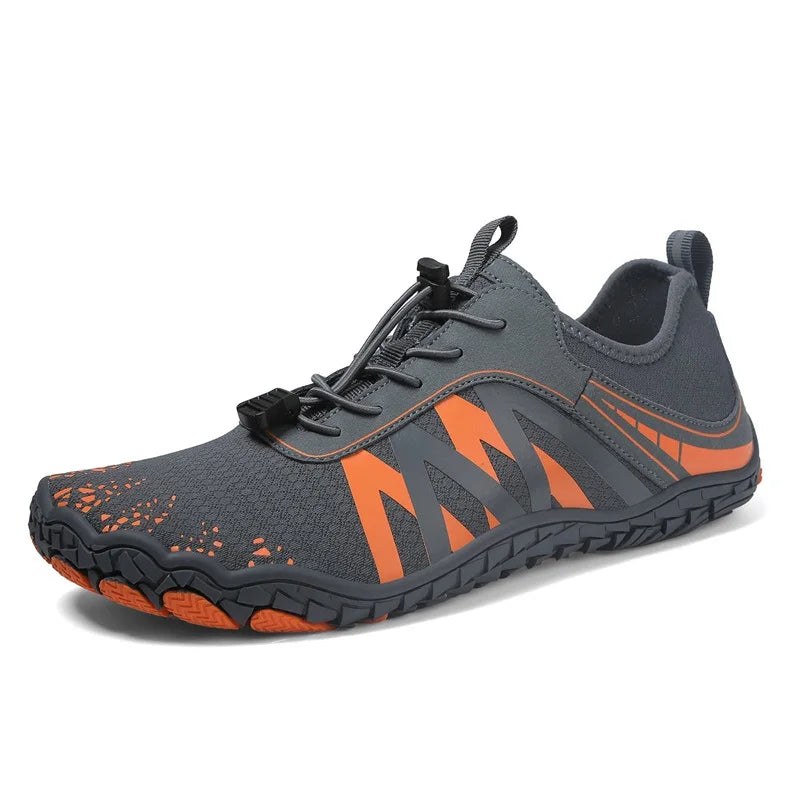 Novos sapatos aquáticos 2025 barefoot para praia e desporto, sapatos de natação antiderrapantes de alta qualidade, sapatos desportivos casuais de cinco dedos unissexo