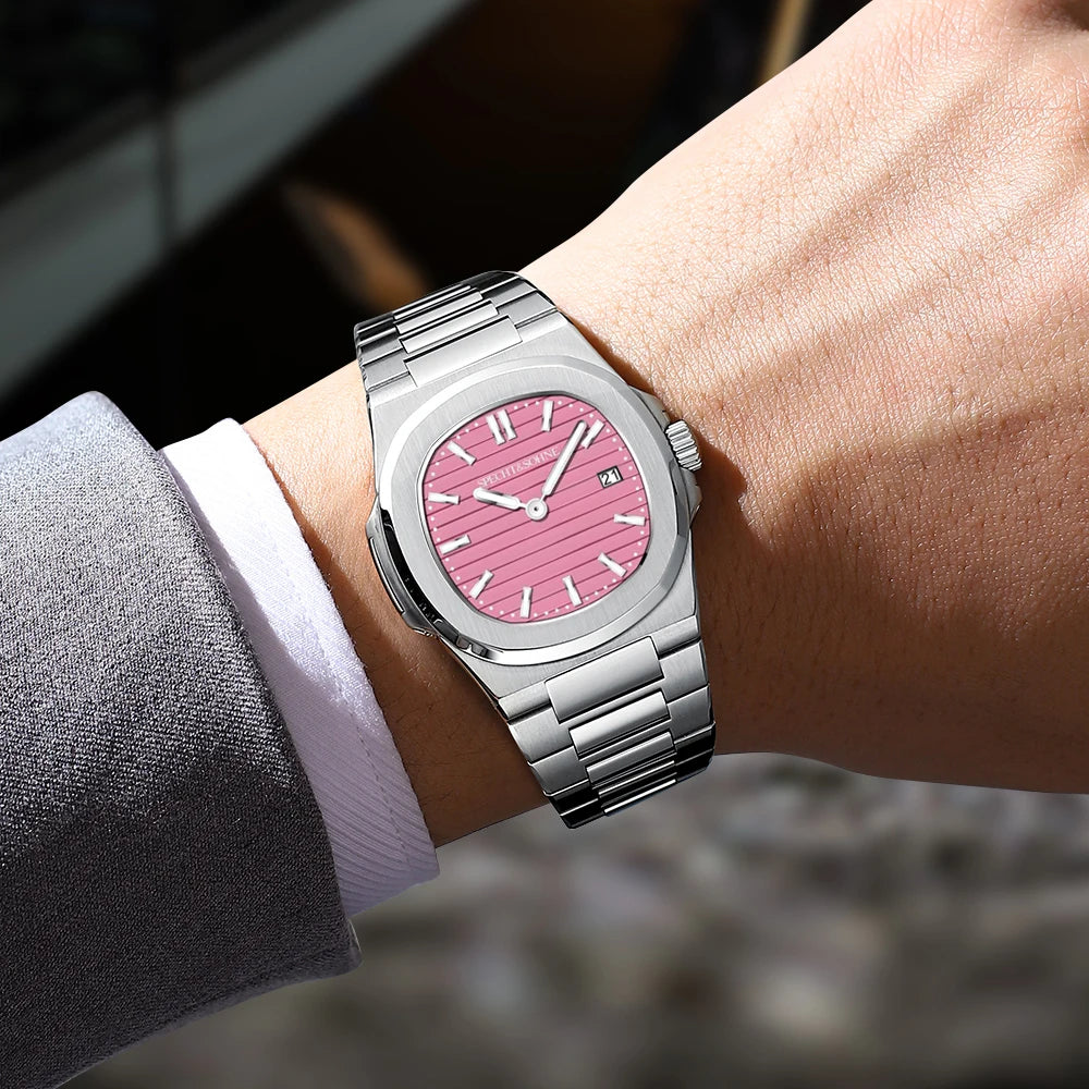 Specht & Söhne New Arrivals Men's Watch Rose Gold 5711 Classic Sports Watches Ultrathin Stainless Steel Sapphire 50M Waterproof