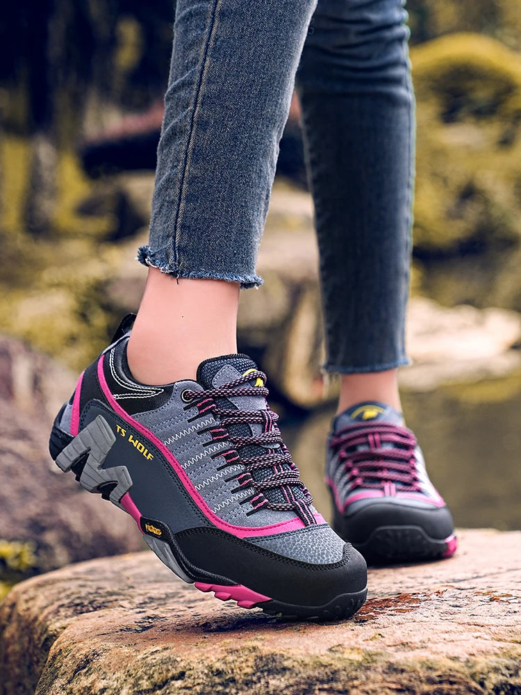 Zapatillas de trekking para hombre Outdoor Lover, impermeables, botas de montaña de cuero genuino, calzado táctico para caza en bosque