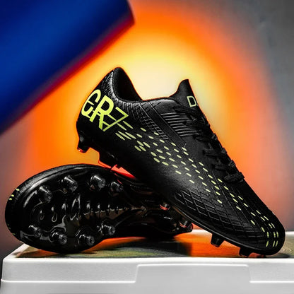 Low-Cut Football Cleats with Long TF Studs, Wear-Resistant and Flexible, Suitable for Outdoor Field Sports