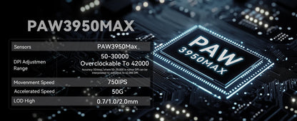 Attack Shark R6 leichte kabellose Gaming-Maus, Computermaus mit PAW 3950Max Sensor und Nordic 52480, 8KHz Polling