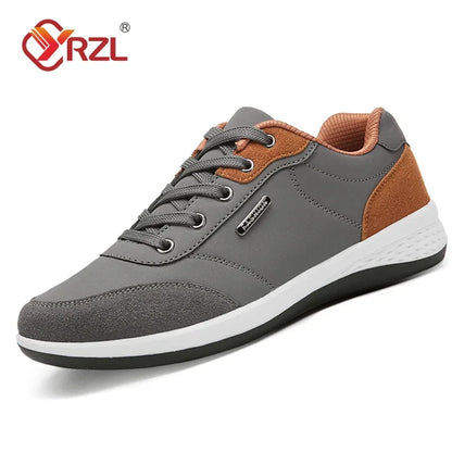 YRZL Scarpe da uomo primavera autunno impermeabili da passeggio, sneakers casual in pelle da uomo, scarpe sportive antiscivolo, calzature da tennis per uomo