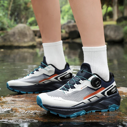 Spring & Summer Men's Running Shoes Outdoor Hiking, Wear-Resistant Trail Shoes with BOA Closure, Breathable Sports & Casual Style