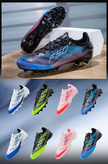 Nouvelles chaussures de football pour hommes, chaussures de soccer pour terrain en herbe, chaussures d'entraînement, chaussures de sport ultralégères, chaussures de match professionnelles, baskets antidérapantes unisexes.