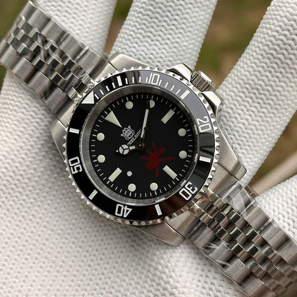 STEELDIVE SD1954 Black Dial 41MM Stainless Steel NH35 Automatic Movement What Ghost Men's 300M Dive Watch Sapphire Glass