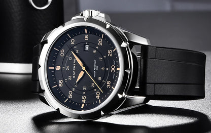 SAPPHERO Herrenuhr – Luxuriöse Quarzuhr, wasserdicht bis 50 m, ausgestattet mit einem importierten Uhrwerk und einem Edelstahlgehäuse – Eine ideale Geschenkidee für Herren.