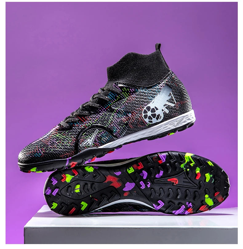 New Men's Football Boots Training Soccer Shoes Breathable Grass Cleats Match Long Spikes Indoor Sneakers Ultralight Drop Shipping