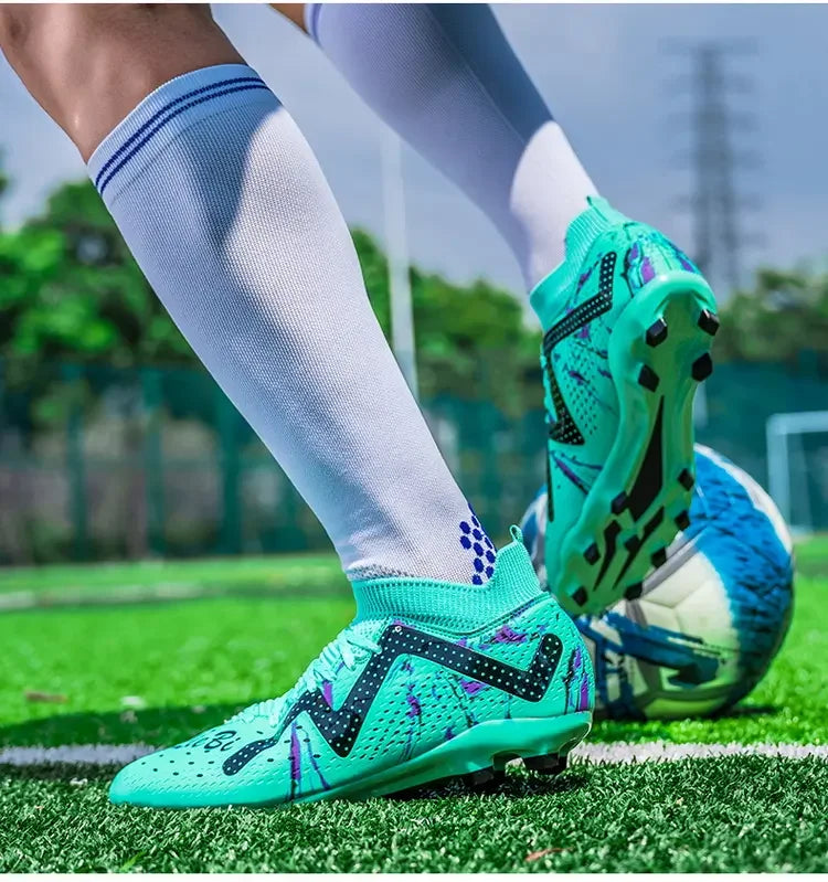 Oversized Football Boots For Youth & Children, Comfy Flexible Design, Stable Anti-slip Performance For Outdoor Field Sports
