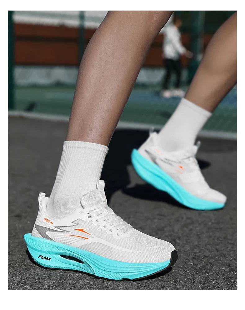 Scarpe sportive da running da uomo per maratona, con cuscino d’aria, traspiranti, leggere e confortevoli, sneakers atletiche outdoor da donna per jogging e tenis