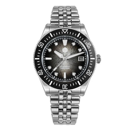 Relógio de mergulho de luxo para homem San Martin 40mm Miyota 9015, mostrador em esmalte sunburst, relógio de pulso mecânico automático, resistente à água 200m, SN0148