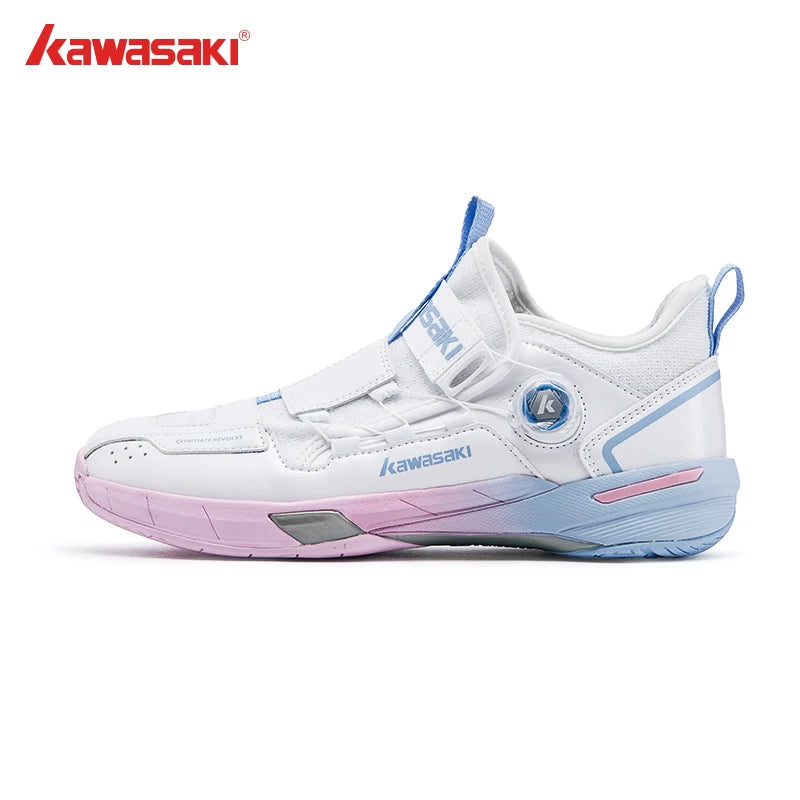 Kawasaki CROSS SPACE MID 2.0 Badminton Shoes Upgraded Shock-Absorbing Auto Knob Professional Sport Shoes Men 2024 New
