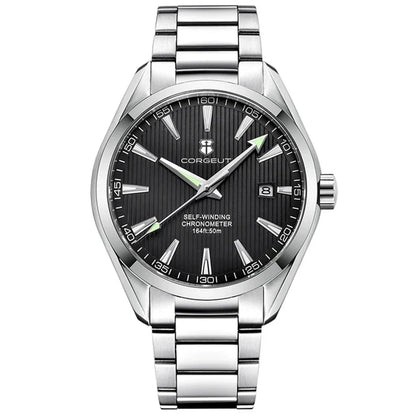 Corgeut 41mm Luxury NH35 Movement Men's Sport Clock Automatic Relogio Masculino Mechanical Wristwatch Sapphire Steel Band Men's Watch