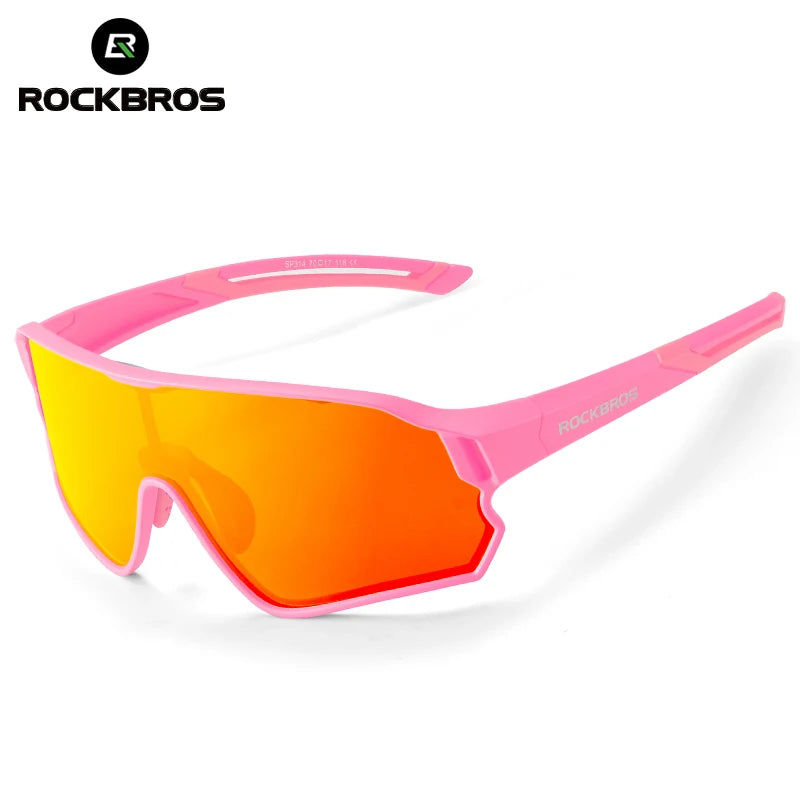 ROCKBROS Kids Polarized Photochromic Cycling Glasses UV400 Protection Outdoor Sports Sunglasses Child MTB Bicycle Eyewear