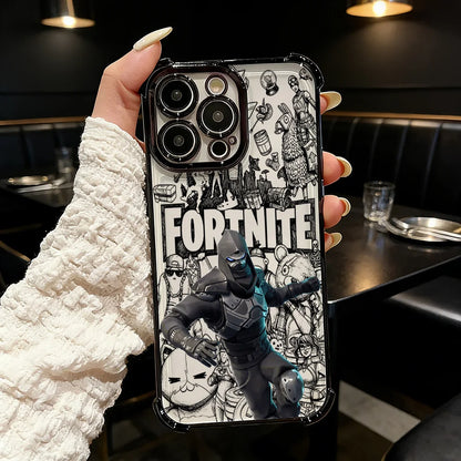 Capa de Telemóvel FortniteS Popular Game com Revestimento para iPhone 17 17e 16e 16 15 14 13 12 11 Pro Max X XR XSMax 7 8 Mini Air Plus Antichoque