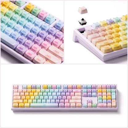 Akko MonsGeek MG108B Bun Wonderland kabellose mechanische Tastatur MOG-Profil RGB 108 Tasten Full Size Hot Swap USB / 2.4G / BT 5.0