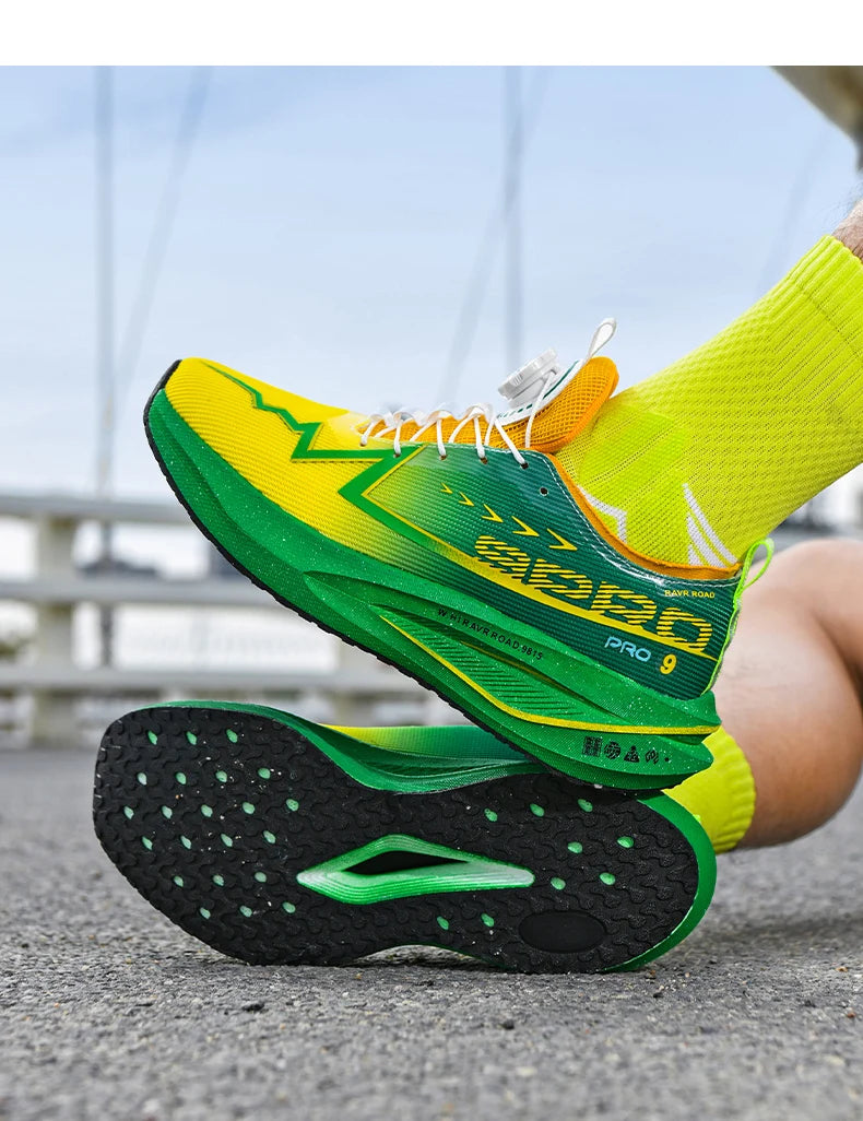 Men Marathon Running Shoes Carbon Board Speciality Sports Breathable Lightweight Women's Comfortable Athletic Nonskid Sneakers
