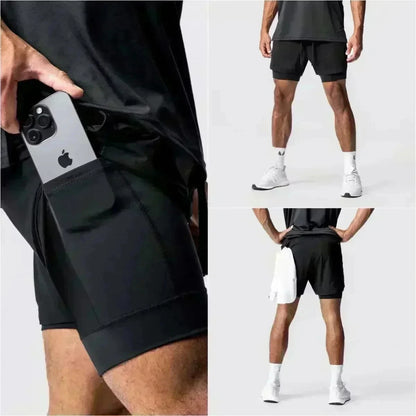 Vegeta Dragon Ball Summer Men Women Fitness 2025 Double-layer Fake Two-piece Loose Sports Training Running Shorts Casual Pants