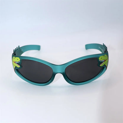 KLASSNUM summer new fashion cute Dinosaur children sunglasses 2026 girls boys birthday party decoration glasse uv400 oculos