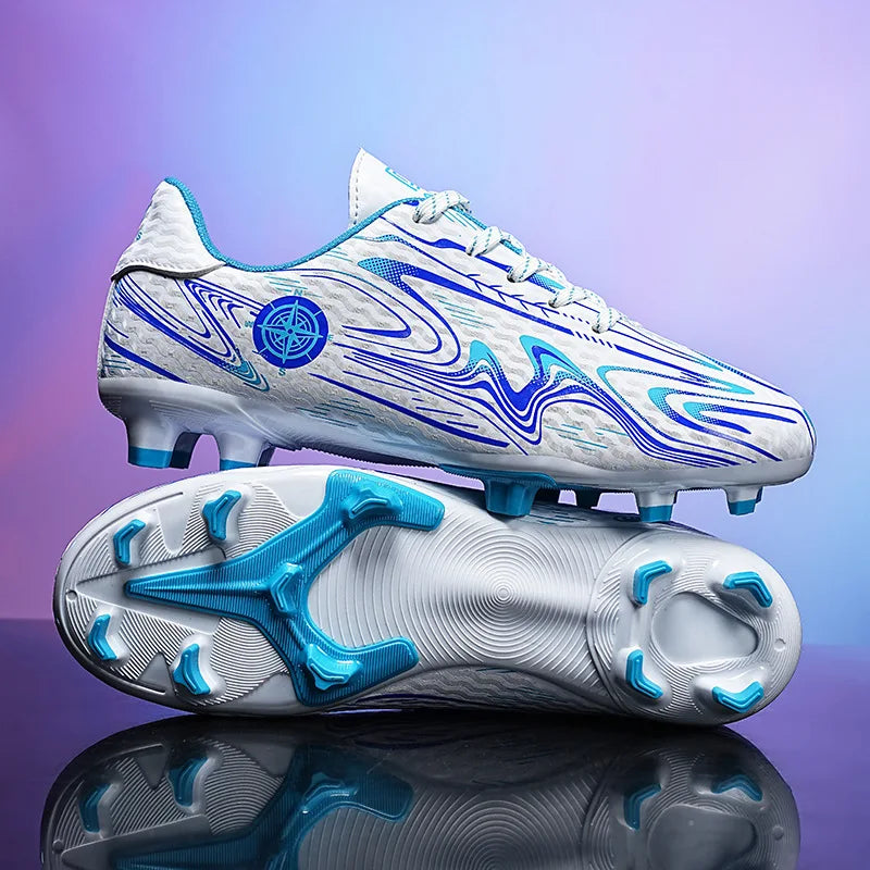 Chaussures de football pour hommes, chaussures de terrain professionnelles, crampons FG/TF pour entraînement sur gazon, chaussures de futsal, baskets de football antidérapantes, chaussures à crampons pour cheville, pointur