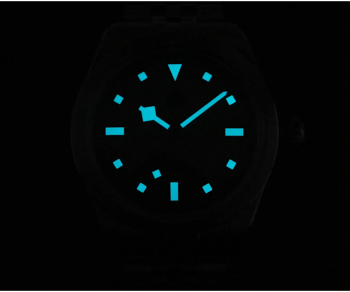 San Martin 38mm Men's Sport Watch Fashion Luxury Explore Climbing Automatic Mechanical Sapphire Waterproof 5 Links Bracelet BGW-9