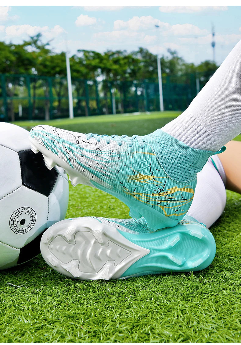 Chaussures de football à crampons FG pour terrain ferme, coupe basse, à lacets, pour hommes, professionnelles, antidérapantes, résistantes à l'usure, pour entraînement sur herbe naturelle