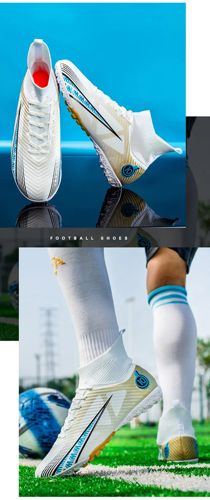 Chaussures de football pour hommes, chaussures de football professionnelles originales résistantes, ultralégères, de qualité supérieure, antidérapantes, rapides