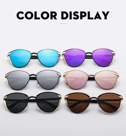 Fashion Classic Polarized Sunglasses for Women Cat Eye Brand Sun Glasses Luxury Round Eyeglasses UV400 Gafas De Sol
