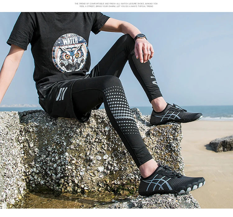 „Aqua Shoes“ vyriški vandens batai, basų kojų paplūdimio batai, unisex greitai džiūstantys lauko batai su vata, sporto salės treniruočių avalynė, sportiniai bateliai, dydžiai 35–46