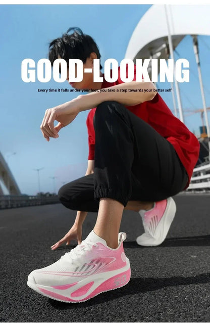 Unisex 2025 Laufschuhe mit Vollcarbonplatte – professionelle Marathon-Rennschuhe, leicht, federnd gedämpft und atmungsaktiv