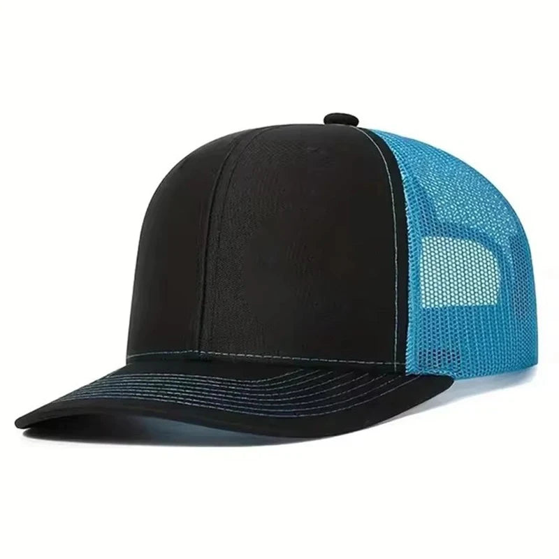 Sunshade soft top Richardson truck driver hat slightly curved baseball cap color blocked flat edge duckbill hat
