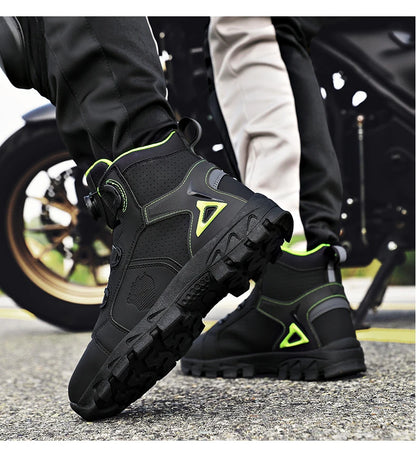 Bottes de moto professionnelles pour hommes, chaussures de course tout-terrain, équipement de moto urbaine, en cuir microfibre ultra-fin