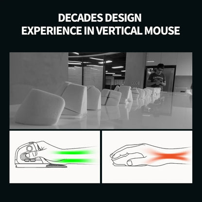 Rato Vertical Ergonómico Delux M618XSD Seeker com Ecrã OLED 4000DPI, Recarregável, 1000mA e Tampa Traseira Amovível para Computador