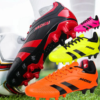 Neue Fußballschuhe für Herren und Damen, Hallen- und Outdoor-Sportschuhe mit langen Stollen und Multinocken für das Fußballtraining auf Matten