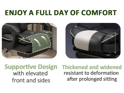 Ergonomic Office Chair High Back with Adjustable Lumbar Support Retractable Footrest Reclining Desk Chair for Home or Office Use