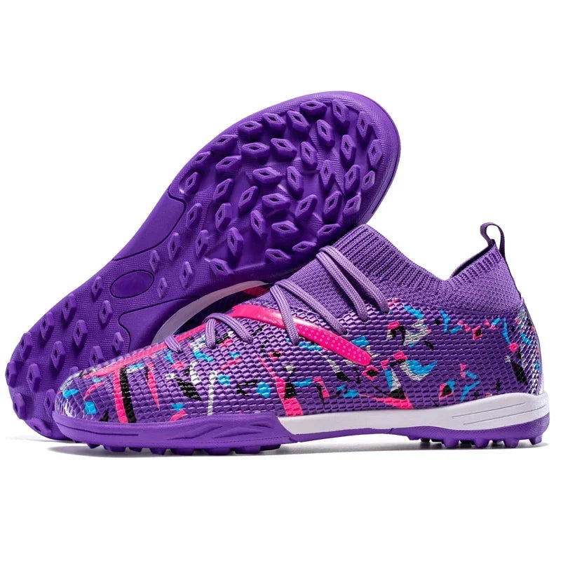 Chaussures de football à pointes longues pour hommes, chaussures de sport d'intérieur, chaussures de football professionnelles, chaussures souples respirantes unisexes, livraison directe
