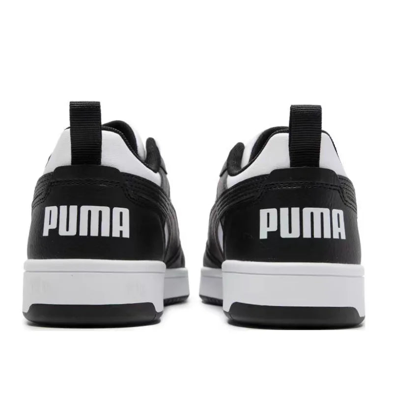 Puma Rebound V6 : baskets basses haut de gamme, élégantes, polyvalentes, amortissantes, légères, pour hommes et femmes – noir 392328-01