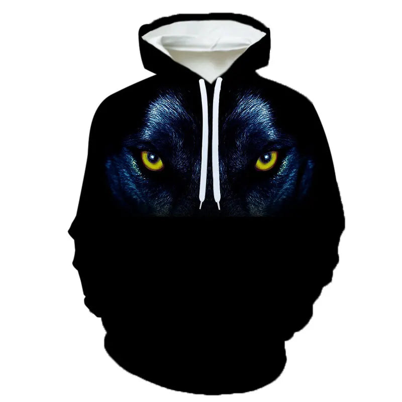 Animal Wolf graphic Men's Fashion 3D Print Outdoor Hoodie Streetwear Hoodies Hooded Front Pocket Designer Hoodie Sweatshirt