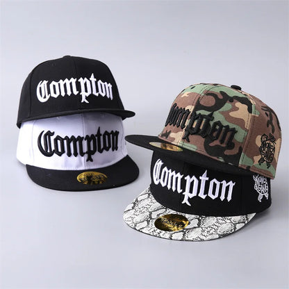 Cross-border Hot Selling in Europe and AmericaComptonBaseball Cap Korean Style Personality Hip-Hop Flat Brim Camouflage Hat