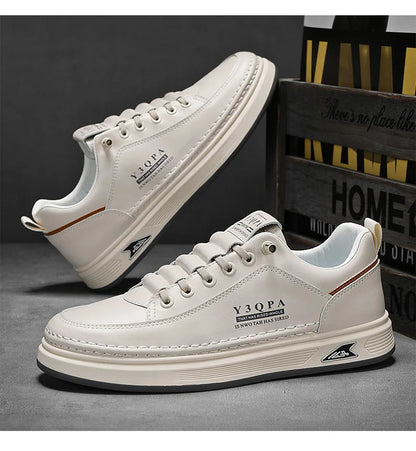 Men's Summer Fashionable Casual Driving Shoes Sporty Slip-On Loafers Versatile Comfortable Breathable Wear-Resistant Leather -..