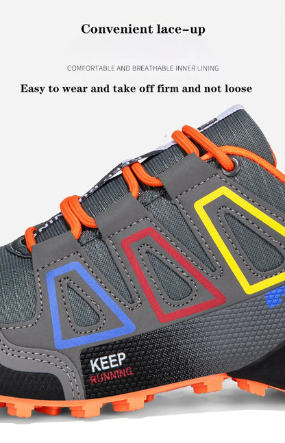 Unisex Outdoor Hiking Shoes Lace-Up Non-Slip Lightweight Men Tactical Training Sports Shoes Women Lockless Casual Cycling Shoes