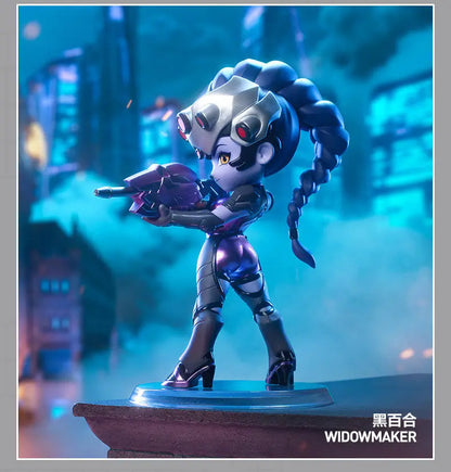 POP MART Original Overwatch Play Of The Game Series Blind Box PVC-Sammelfiguren, Schreibtischdekoration, Mädchen-Spielzeugmodell für Fans