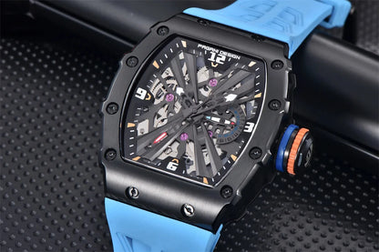 PAGANI DESIGN 42 MM Herren-Skelett-Quarzuhr Japan VH65 Saphirglas Edelstahl 50M wasserdicht Armbanduhren PD1738 Neu