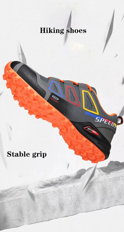Unisex Outdoor Hiking Shoes Lace-Up Non-Slip Lightweight Men Tactical Training Sports Shoes Women Lockless Casual Cycling Shoes